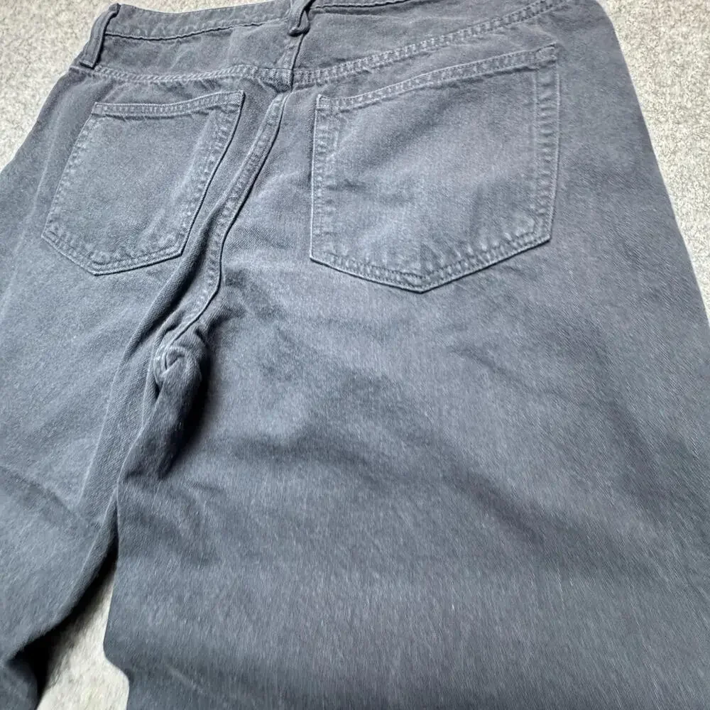 J.Crew Jeans Mens 31x25 Gray Wide Leg Denim Casual Pants Charcoal y2k Baggy